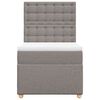 vidaXL Boxspringbett mit Matratze Taupe 90x190 cm Stoff