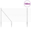 vidaXL Zaun mit Pfosten Silber 1 x 100 m PVC-beschichteter Stahl