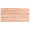 vidaXL Tischplatte 100x50x(2-4) cm Massivholz Behandelt Baumkante