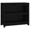 vidaXL B&uuml;cherregal Schwarz 80x35x68 cm Massivholz Kiefer