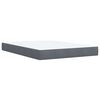 vidaXL Boxspringbett mit Matratze Dunkelgrau 140x200 cm Samt