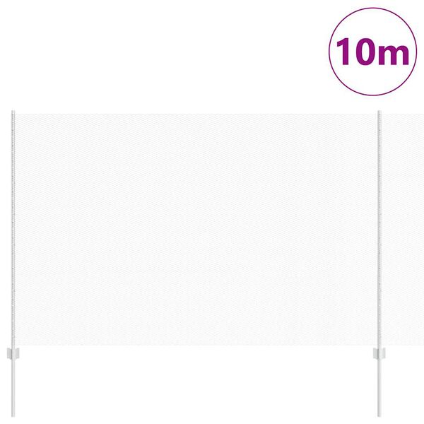vidaXL Zaun mit Pfosten Silber 1,5 x 10 m Stahl