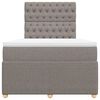 vidaXL Boxspringbett mit Matratze Taupe 120x200 cm Stoff