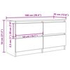 vidaXL TV-Schrank Artisan-Eiche 100x35x54 cm Holzwerkstoff