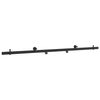 vidaXL Schiebet&uuml;rbeschlag-Set 200 cm Stahl Schwarz