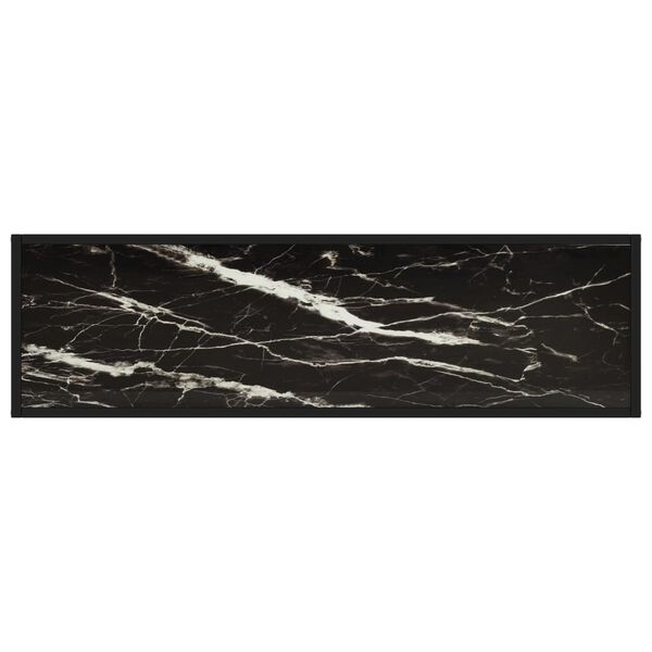 vidaXL Konsolentisch Schwarz 120x35x75 cm Hartglas