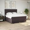 vidaXL Boxspringbett mit Matratze Dunkelbraun 180x200 cm Stoff