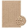 vidaXL Teppich 160x230 cm Jute-Optik Innen und Außen