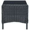 vidaXL 2-tlg. Garten-Lounge-Set mit Auflagen Poly Rattan Dunkelgrau