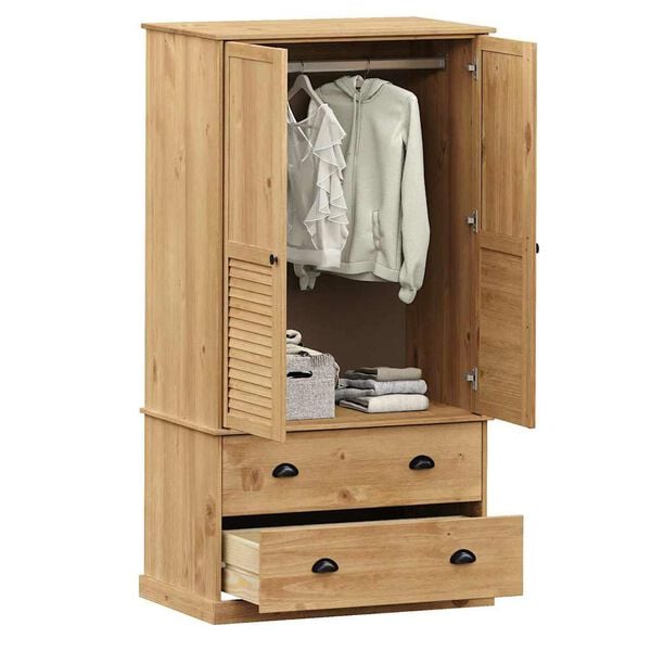 vidaXL Kleiderschrank VIGO 90x55x170 cm Massivholz Kiefer