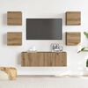 vidaXL 5-tlg. TV-Schrank-Set Wandmontage Artisan-Eiche Holzwerkstoff