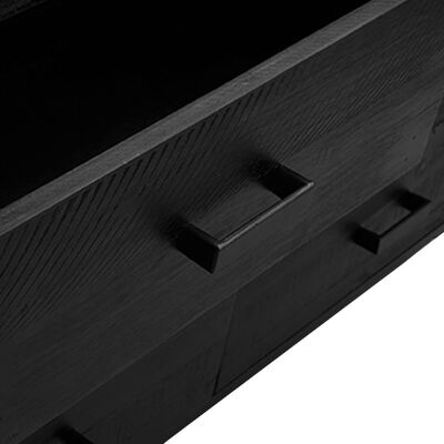 vidaXL Sideboard Schwarz 110x35x70 cm Massivholz Kiefer