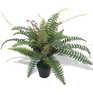 vidaXL K&uuml;nstliche Farnpflanze mit Topf 60 cm Gr&uuml;n