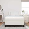 vidaXL Boxspringbett Creme und Wei&szlig; 120 x 200 cm Cordstoff