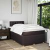 vidaXL Boxspringbett mit Matratze Dunkelbraun 120x190 cm Stoff
