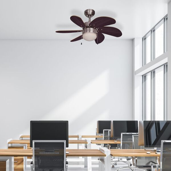 Bestron Deckenventilator mit Lampe DC30BC 75 cm 50 W Chrom