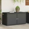 vidaXL Gartenschrank Schwarz 110x55x60,5 cm Poly Rattan