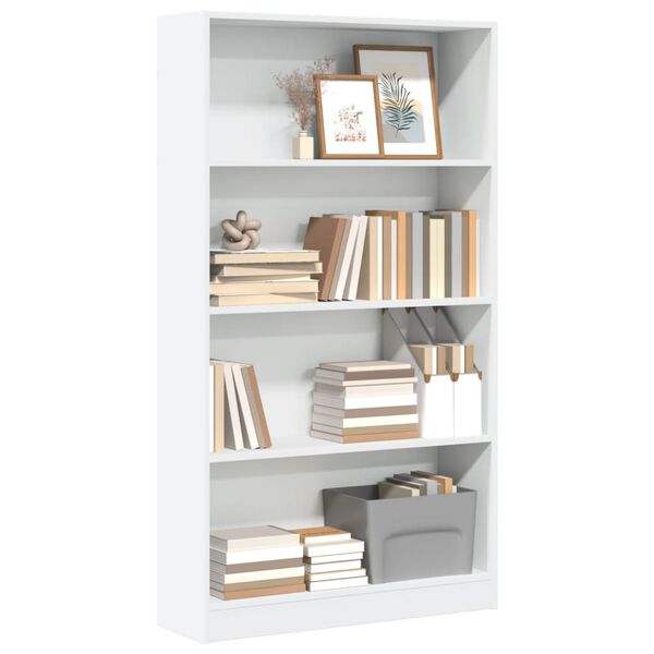 vidaXL B&uuml;cherregal Wei&szlig; 80x24x143 cm Holzwerkstoff