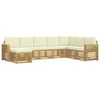vidaXL Outdoor-Sofagarnitur 8 pcs Wei&szlig; und Creme 310 x 191,5 x 73 cm