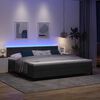 vidaXL LED Boxspringbett mit Matratze Schwarz 200 x 200 cm Samt