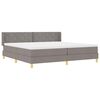 vidaXL Boxspringbett mit Matratze Taupe 200 x 200 cm Polyester