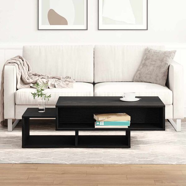 vidaXL Couchtisch Schwarz Eichen-Optik 105x55x32 cm Holzwerkstoff