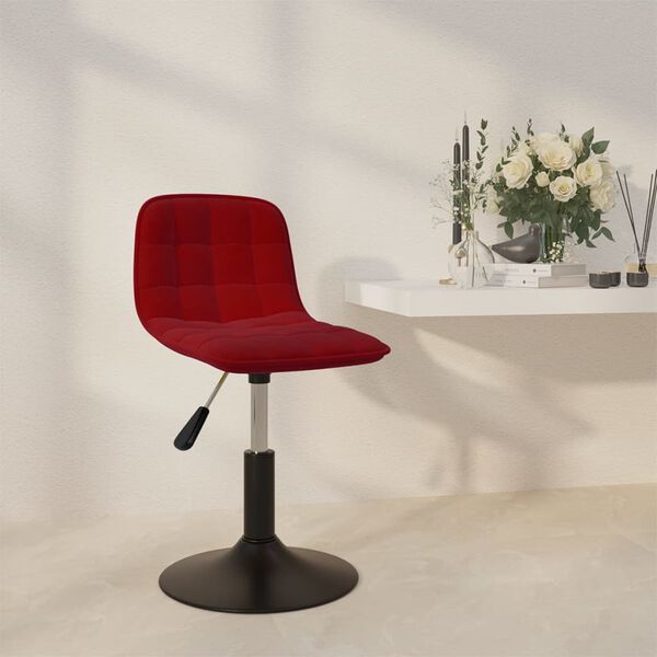 vidaXL Esszimmerstuhl Drehbar Weinrot Samt