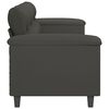 vidaXL 3-Sitzer-Sofa Dunkelgrau 210 cm Mikrofasergewebe