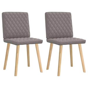 vidaXL Esszimmerst&uuml;hle 2 Stk. Taupe Stoff