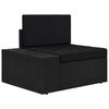 vidaXL Modulares Sofa-Eckteil mit Armlehne (rechts) Poly Rattan Schwarz