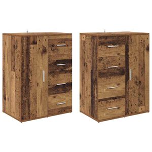 vidaXL Sideboards Corona 2 pcs Altholz 59 x 39 x 80 cm Holzwerkstoff
