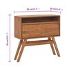 vidaXL Konsolentisch 80x30x80 cm Teak Massivholz