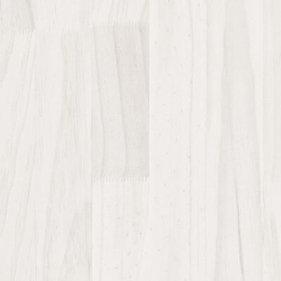 vidaXL Bücherregal 2 Fächer Weiß 40x30x70 cm Kiefer Massivholz