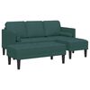 vidaXL Sofa Set mit Kissen 2 pcs Dunkelgr&uuml;n Polyester