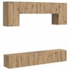 vidaXL TV-Schrankset Wandmontiert 4 pcs Altholz Holzwerkstoff