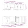 vidaXL 8-tlg. K&uuml;chenschrank-Set Porto Sonoma-Eiche Holzwerkstoff