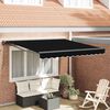 vidaXL Einziehbare Markise Schwarz 300 x 250 cm Aluminium und Stoff