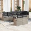 vidaXL Gartensofa-set Hellgrau 55 x 55 x 37 cm Poly-Rattan