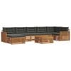 vidaXL Outdoor-Sofagarnitur 8 stk. Natur und Anthrazit