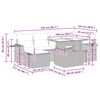 vidaXL 7-tlg. Garten-Sofagarnitur mit Kissen Grau Poly Rattan