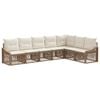 vidaXL Gartensofa-set 7 pcs Beige Poly-Rattan