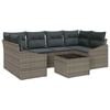 vidaXL Sofa Set 7 stk. Grau 234 x 123,5 x 85 cm Poly-Rattan