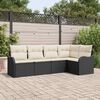 vidaXL Gartensofa-set Schwarz Poly-Rattan