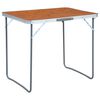 vidaXL Klappbarer Campingtisch mit Metallrahmen 80 x 60 cm