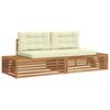 vidaXL 2 stk. Outdoor-Sofagarnitur Massives Akazienholz und Polyester