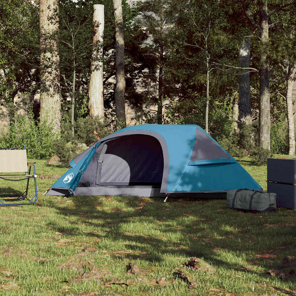 vidaXL Kuppel-Campingzelt 1 Person Blau Wasserdicht