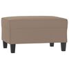 vidaXL 3-Sitzer-Sofa mit Hocker Taupe 210 cm Mikrofasergewebe