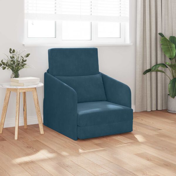vidaXL Schlafsofa Blau 65 x 80 x 83 cm Samt