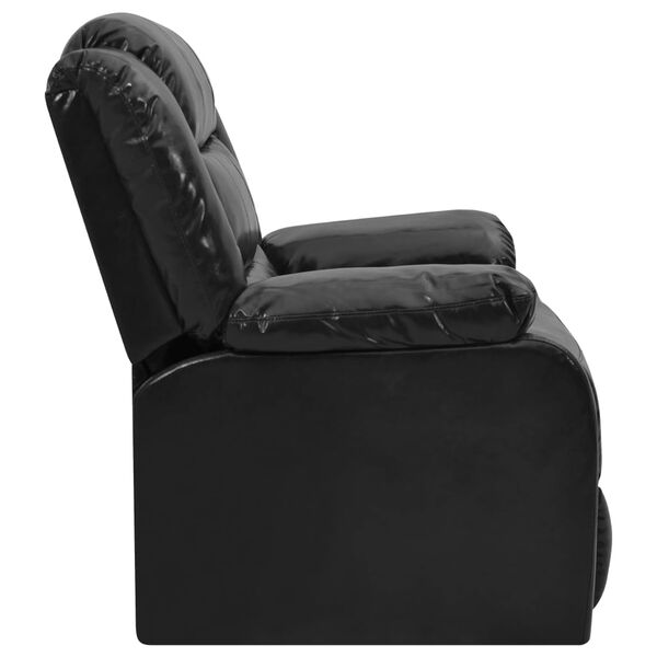 vidaXL Liegesessel Schwarz Kunstleder