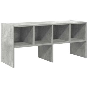 vidaXL Schuhregal Stapelbar Betongrau 89,5x30x40 cm